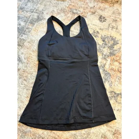 Lululemon racer back tank top built in sports bra Gym workout top 4 - Picture 2 of 8